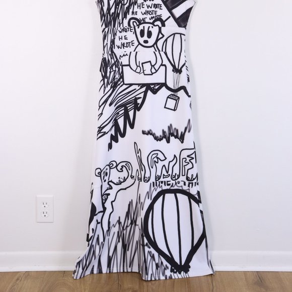 Doodles Printed Textile Mock Neck Dress - SMALL/MEDIUM - Picture 3 of 7